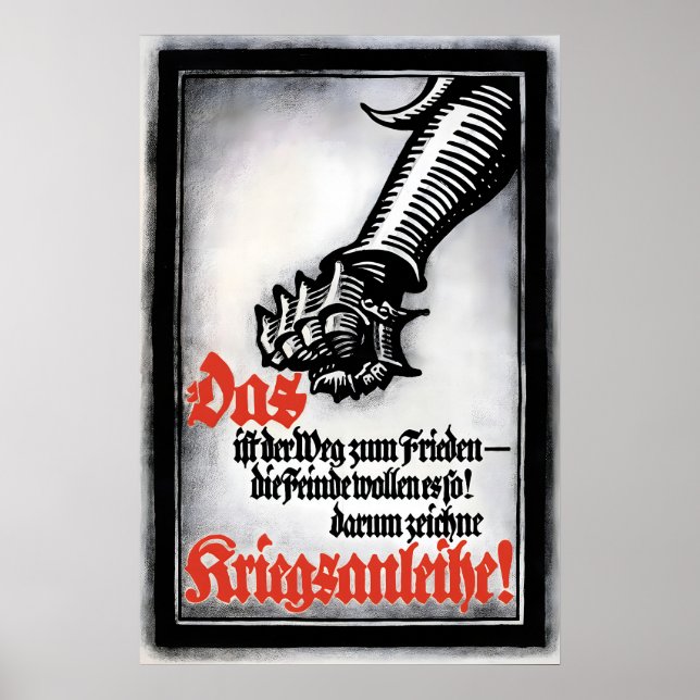 Affiche de propagande allemande de la Première Gue (Devant)