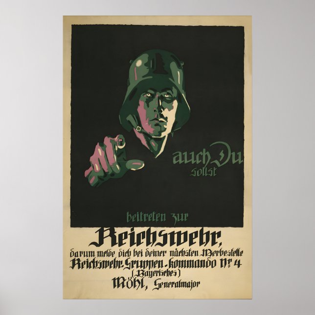 Affiche de propagande allemande impériale de la Pr (Devant)
