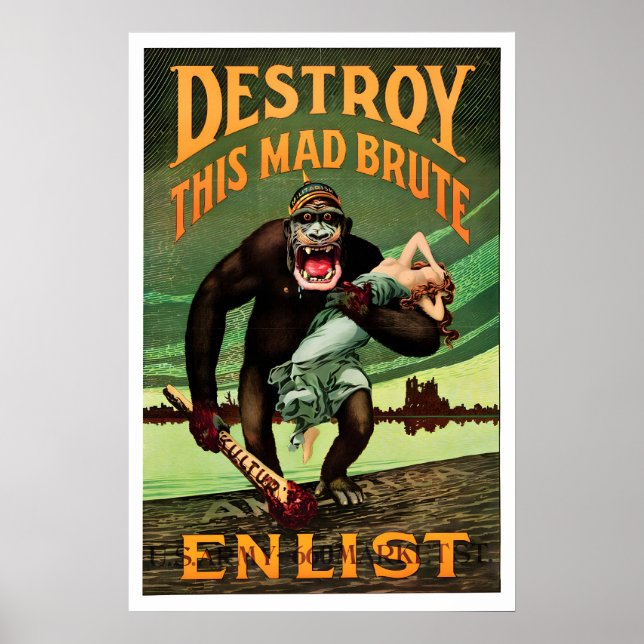 Affiche de propagande anti-allemande de la Premièr (Devant)