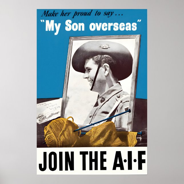 Affiche de propagande australienne AIF de recrutem (Devant)