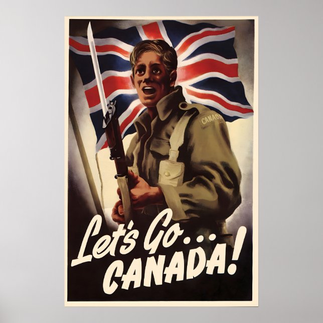 Affiche de propagande canadienne de la Seconde Gue (Devant)