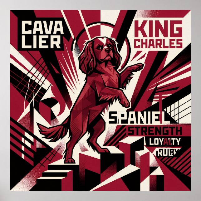 Affiche de propagande Cavalier King Charles Spanie (Devant)