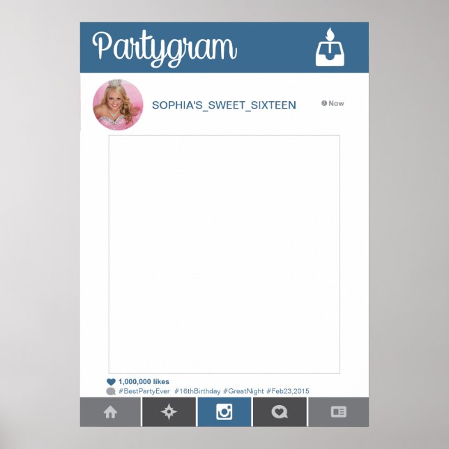 Affiche de Propagande de Fête sur Instagram 20x28 (Devant)