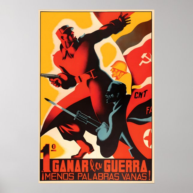 Affiche de propagande de la guerre civile espagnol (Devant)