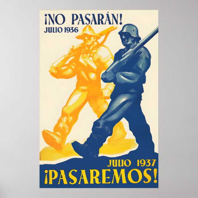 Affiche de propagande de la guerre civile espagnol (Devant)
