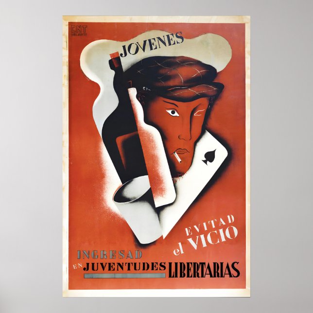 Affiche de propagande de la guerre civile espagnol (Devant)