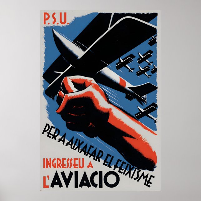Affiche de propagande de la guerre civile espagnol (Devant)