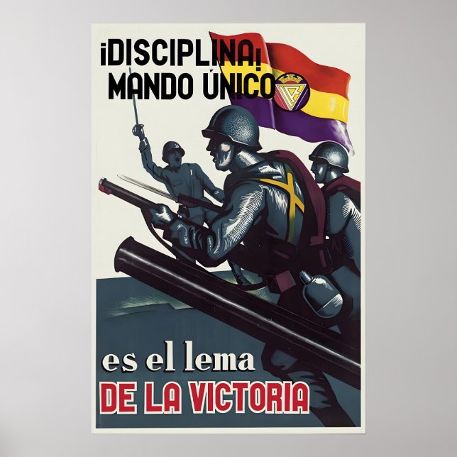 Affiche de propagande de la guerre civile espagnol (Devant)