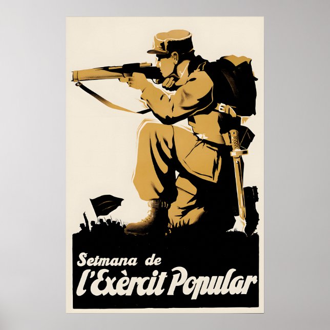 Affiche de propagande de la guerre civile espagnol (Devant)