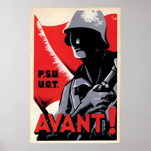 Affiche de propagande de la guerre civile espagnol (Devant)