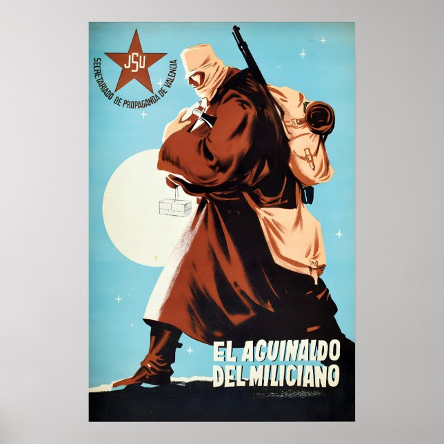 Affiche de propagande de la guerre civile espagnol (Devant)