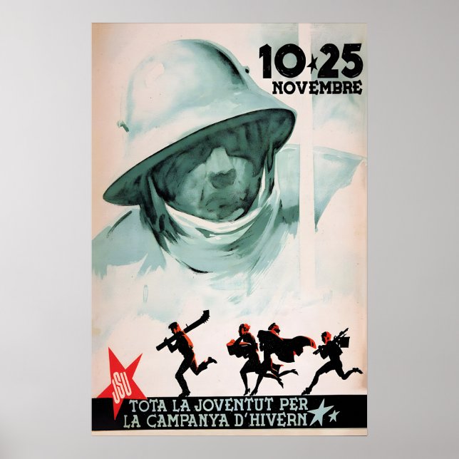 Affiche de propagande de la guerre civile espagnol (Devant)