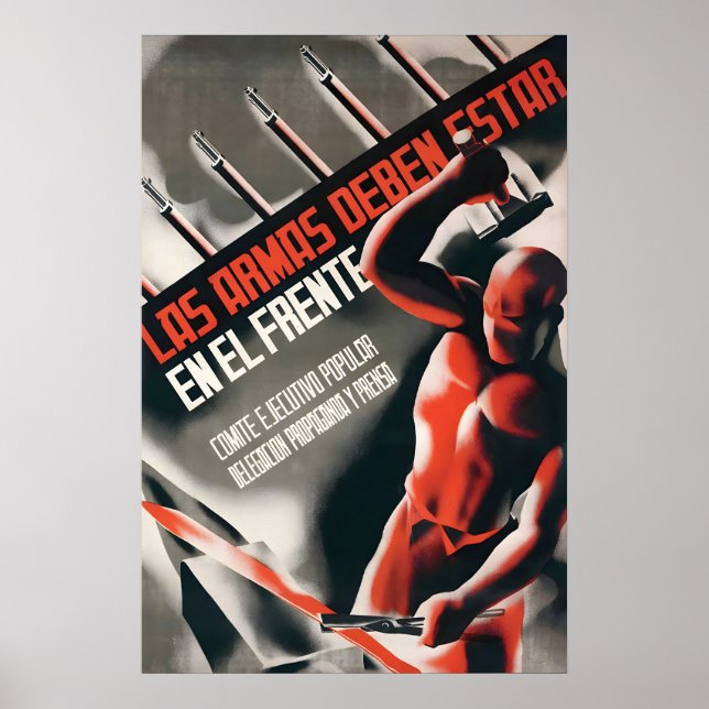 Affiche de propagande de la guerre civile espagnol (Devant)