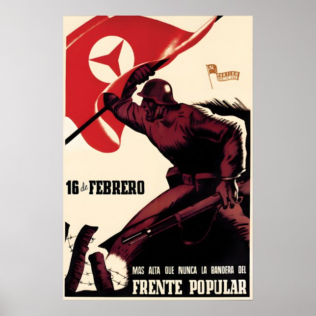 Affiche de propagande de la guerre civile espagnol (Devant)