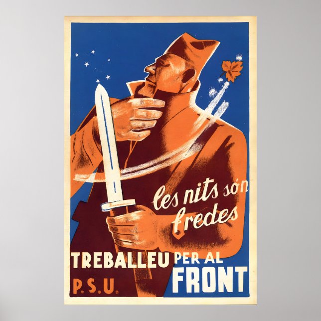 Affiche de propagande de la guerre civile espagnol (Devant)