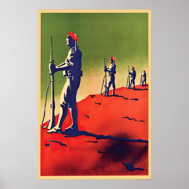 Affiche de propagande de la guerre civile espagnol (Devant)