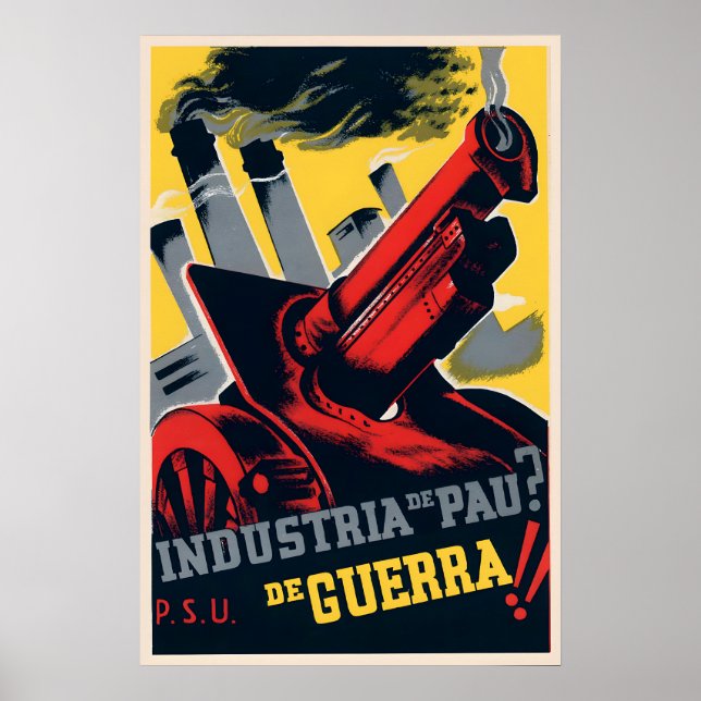 Affiche de propagande de la guerre civile espagnol (Devant)