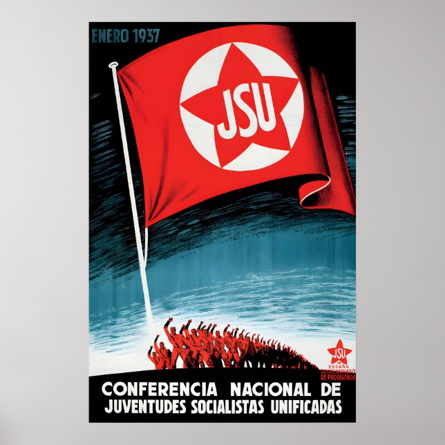 Affiche de propagande de la guerre civile espagnol (Devant)