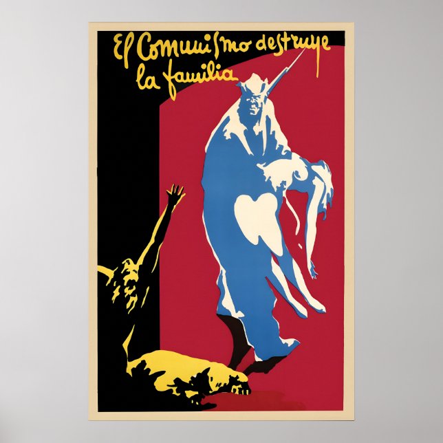 Affiche de propagande de la guerre civile espagnol (Devant)