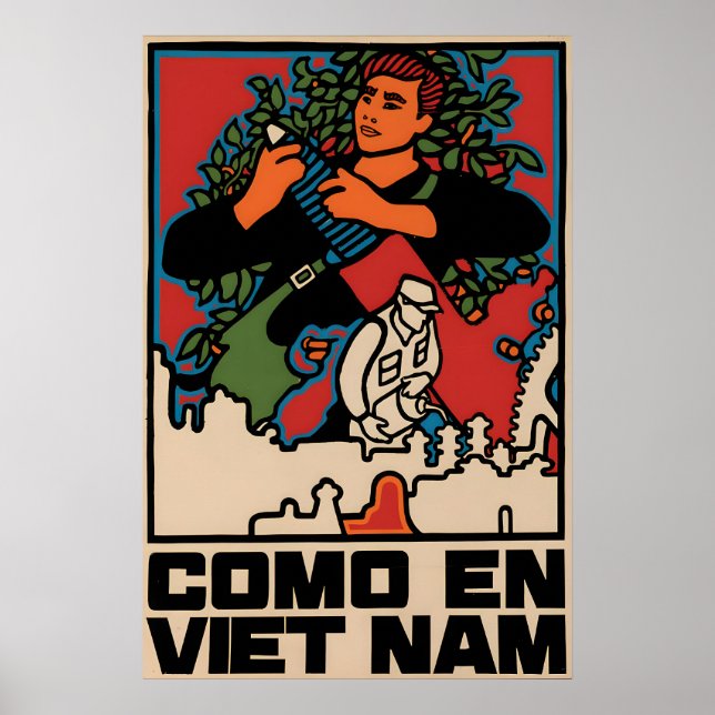 Affiche de propagande de la guerre du Vietnam comm (Devant)