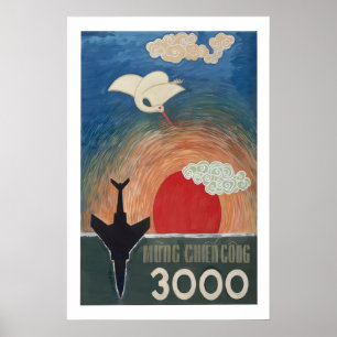 Affiche de propagande de la guerre du Vietnam Nord