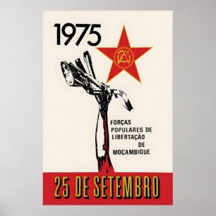 Affiche de propagande de la libération du Mozambiq