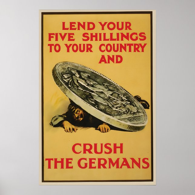 Affiche de propagande de la Première Guerre mondia (Devant)