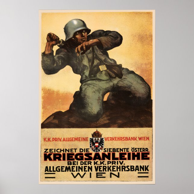 Affiche de propagande de la Première Guerre mondia (Devant)