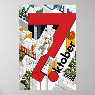 Affiche de propagande de la RDA Allemagne de l'Est