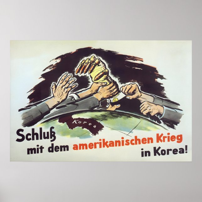 Affiche de propagande de la RDA Arrêtez la guerre  (Devant)
