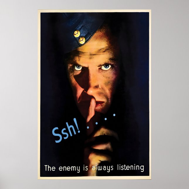 Affiche de propagande de la Seconde Guerre mondial (Devant)