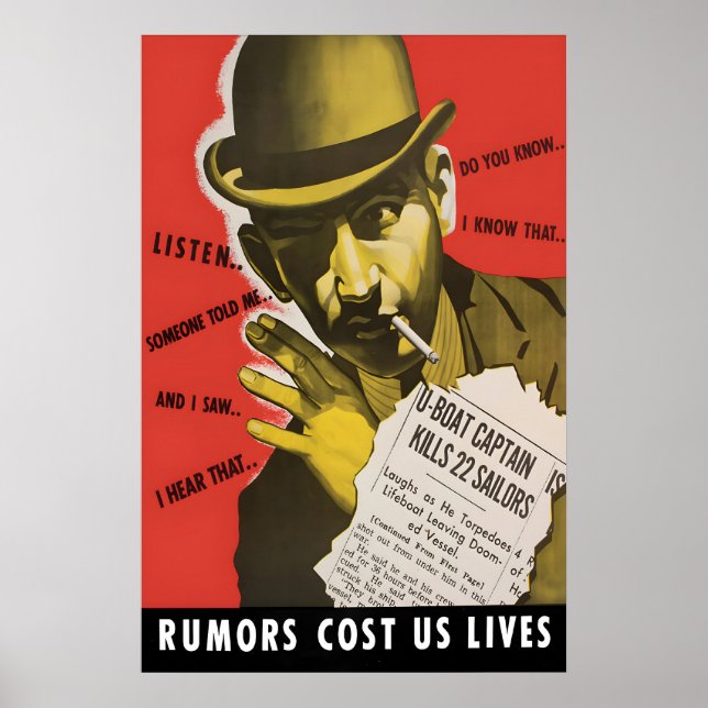 Affiche de propagande de la Seconde Guerre mondial (Devant)