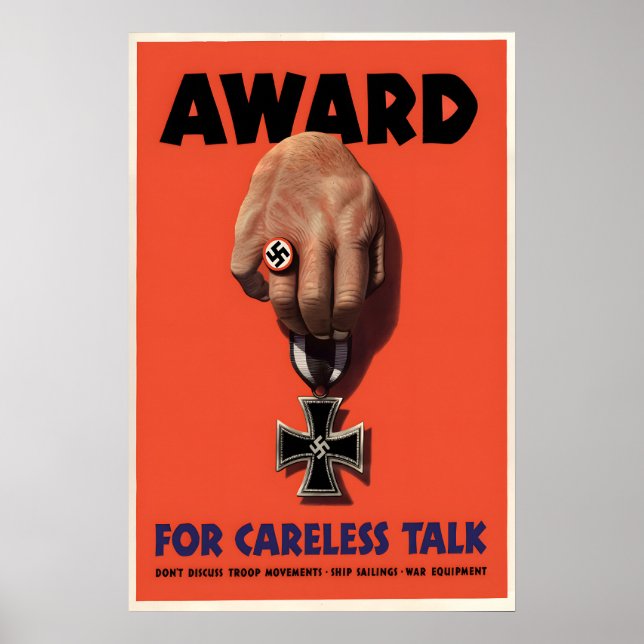 Affiche de propagande de la Seconde Guerre mondial (Devant)