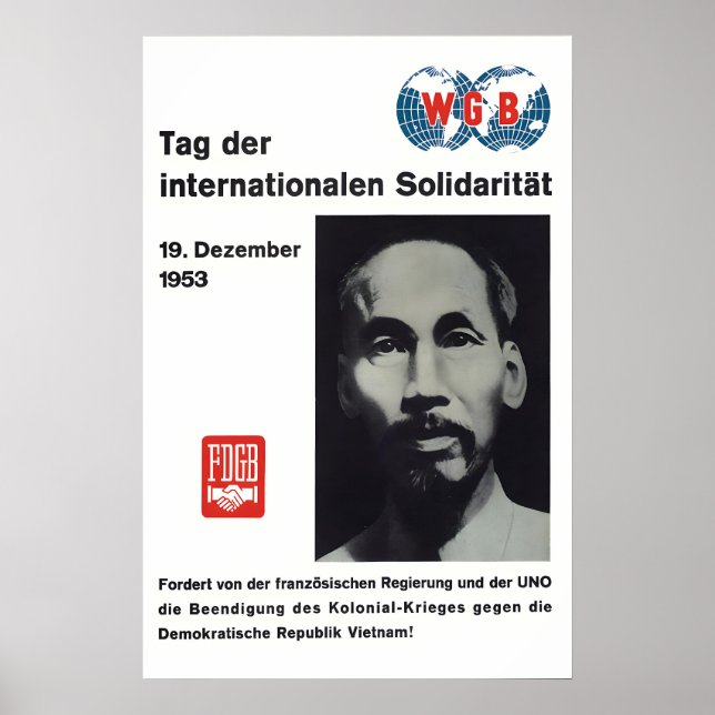 Affiche de propagande de solidarité avec le Vietna (Devant)