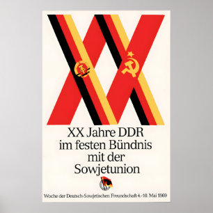 Affiche de propagande est-allemande 10 ans de fort