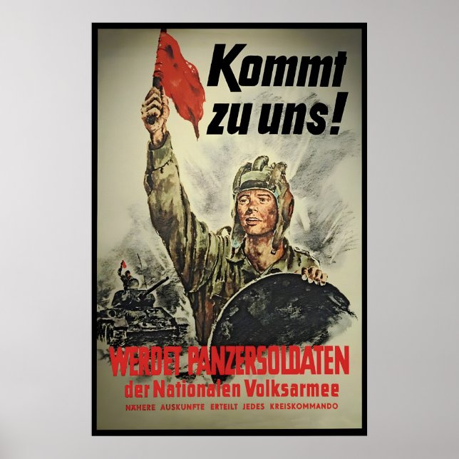 Affiche de propagande est-allemande Venez chez nou (Devant)