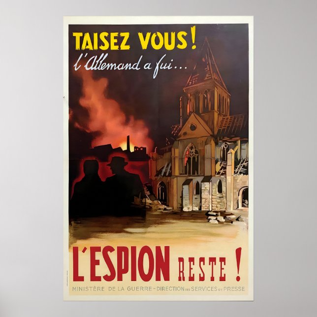 Affiche de propagande française de la Seconde Guer (Devant)