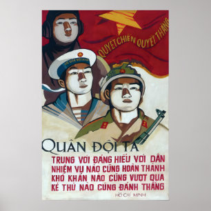 Affiche de propagande Guerre du Vietnam Notre Armé