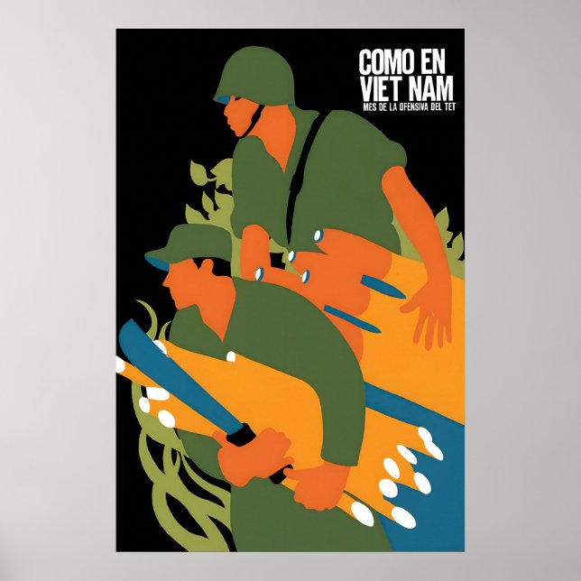 Affiche de propagande Guerre du Vietnam Solidarité (Devant)