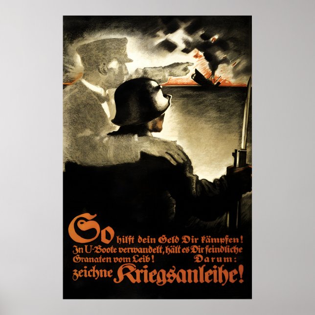 Affiche de propagande impériale allemande de la Pr (Devant)