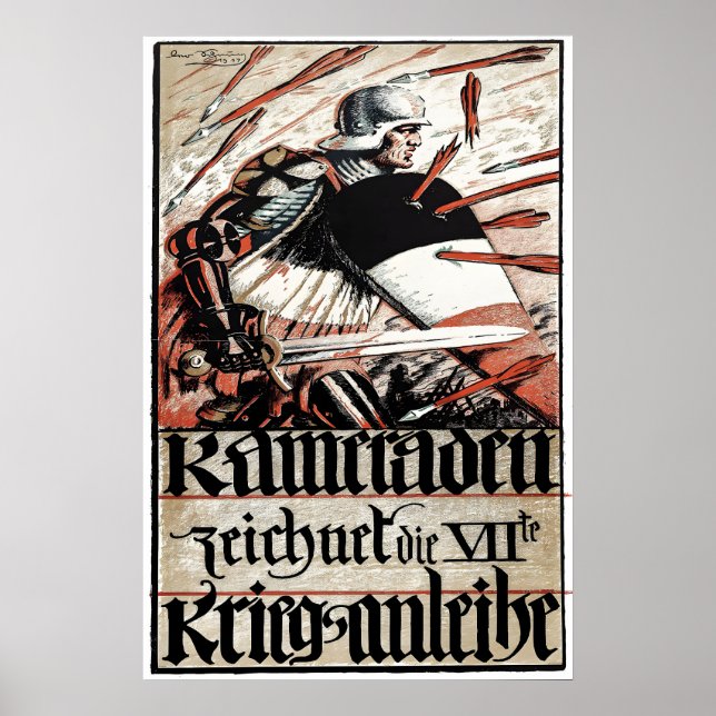 Affiche de propagande impériale allemande de la Pr (Devant)