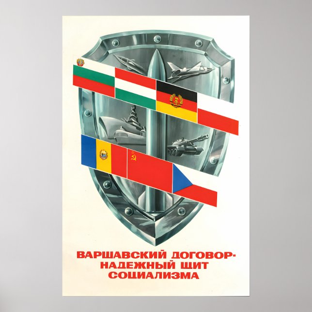 Affiche de propagande Le pacte de Varsovie est un  (Devant)