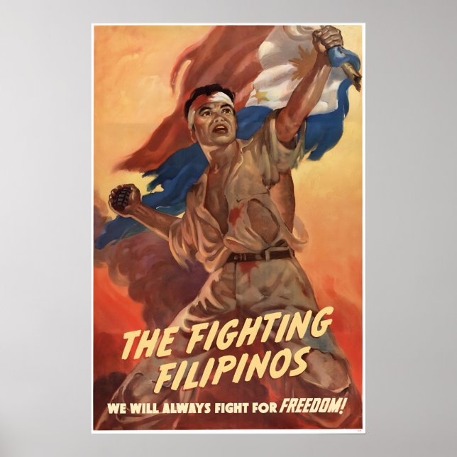 Affiche de propagande Les Philippins combattants (Devant)