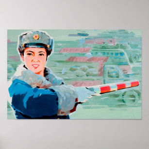 Affiche de propagande nord-coréenne - Le bonheur d