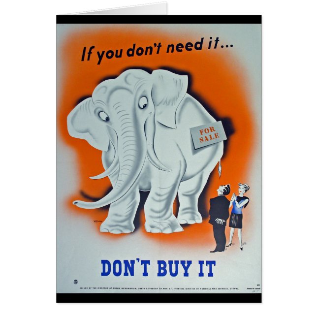 Affiche de propagande "si vous n'avez pas besoin (Devant)