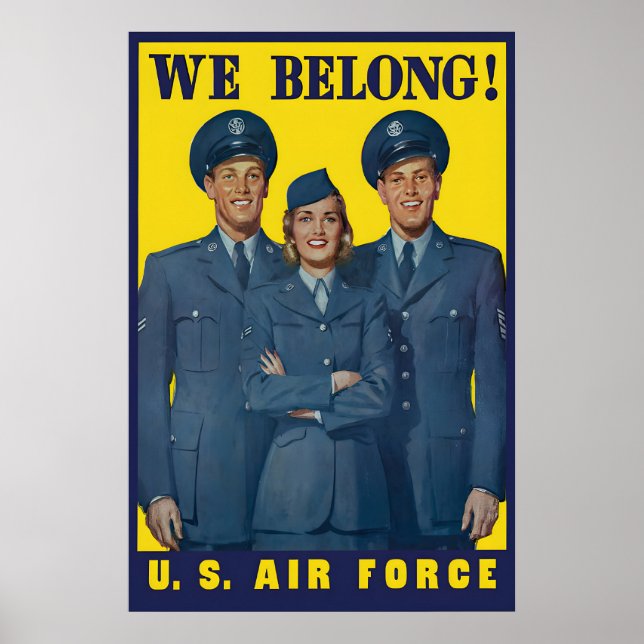 Affiche de propagande vintage de l'armée de l'air  (Devant)