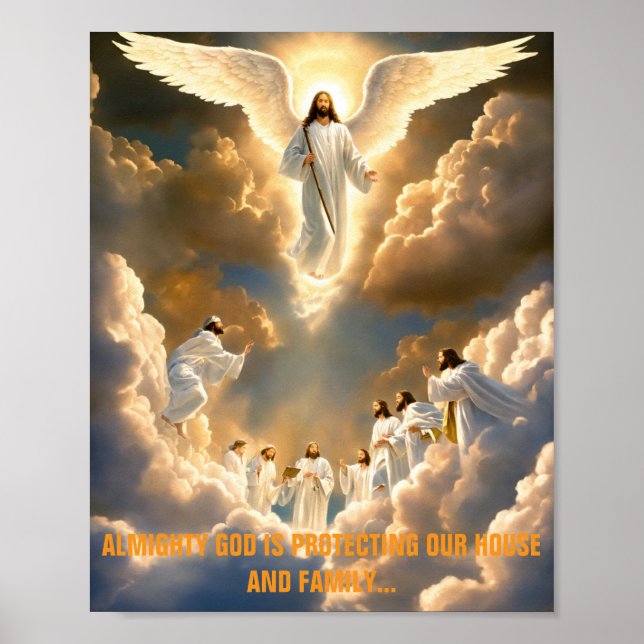 Affiche de protection divine – Avec la puissance d (Devant)