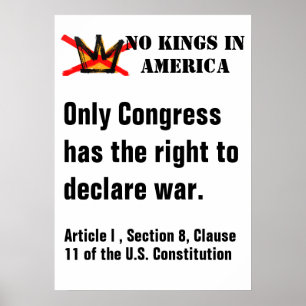 Affiche de protestation No Kings - Droit de déclar