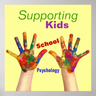 Affiche de psychologie scolaire colorée