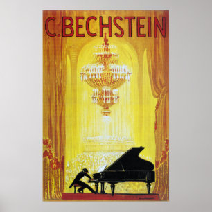 Affiche de publicité de piano de C. Bechstein